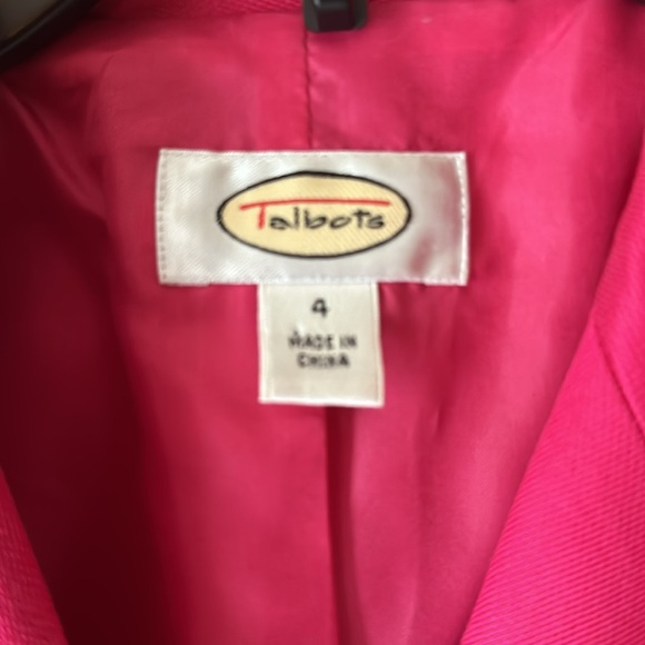 Talbots Hot Pink Silk Blend Jacket - Picture 5 of 6